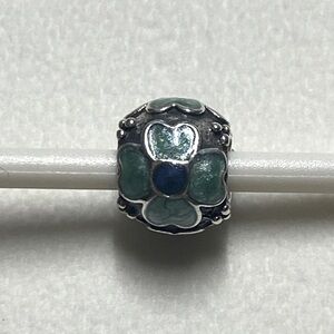 Pandora ALE Daisy Flower with Blue Enamel on Silver 925 - retired.